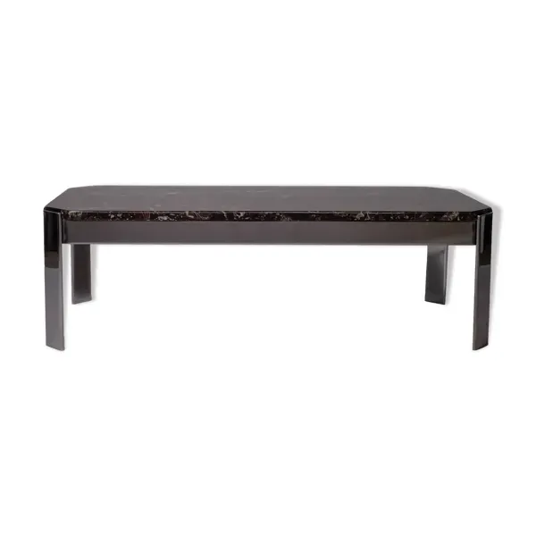 Table basse en marbre Breccia et chrome, France 1980