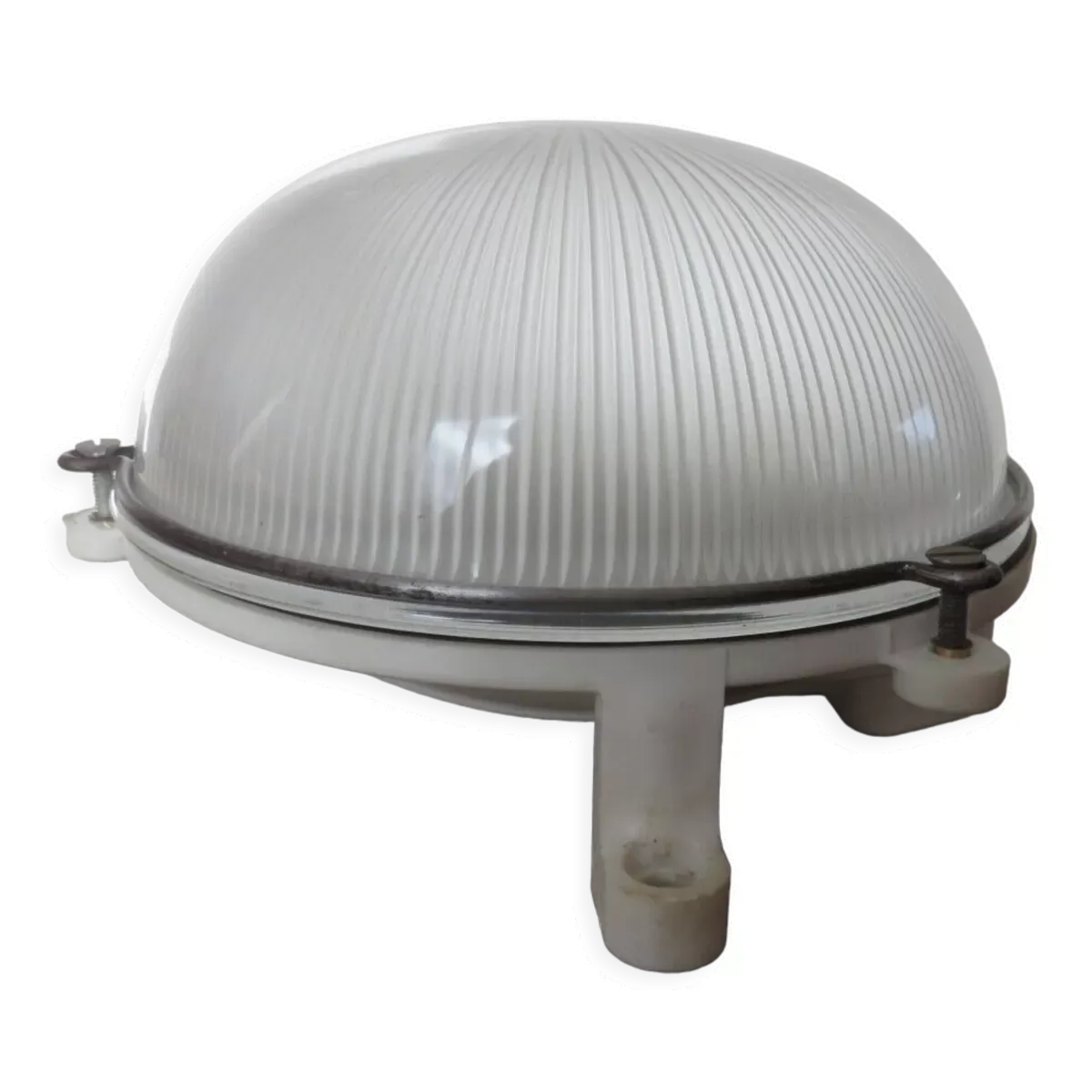 Applique ou plafonnier hublot industriel marque '' bloc '' France années 60 70