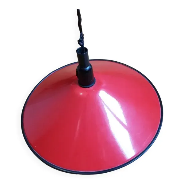 Suspension tole émaillée rouge Rolly 42 cm