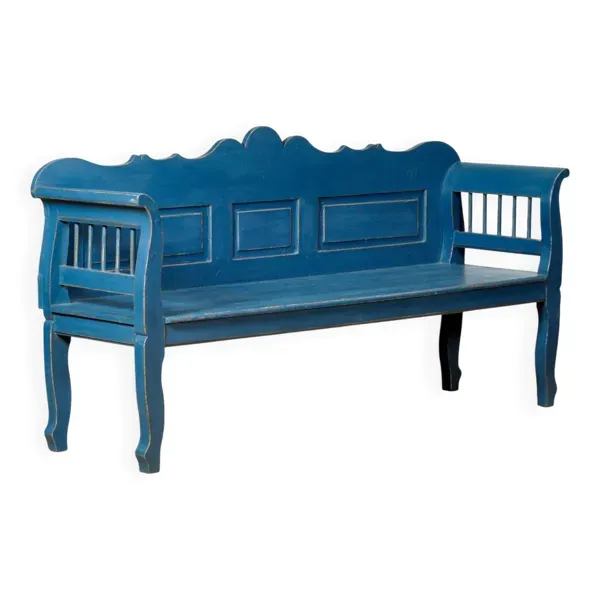 Banc en pin ancien, années 1900