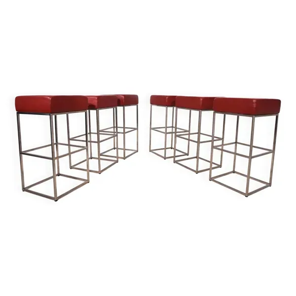 Ensemble de 6 tabourets de bar De Sede DS 218/55 par Paolo Piva, 2000