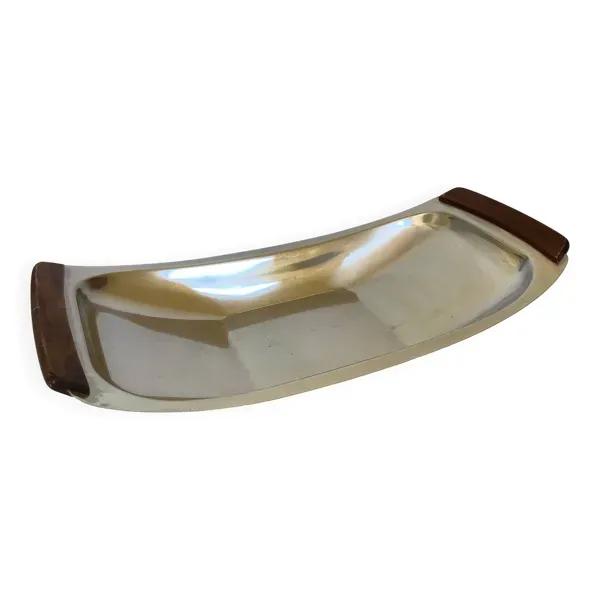 Corbeille scandinave en métal et bois, Danemark