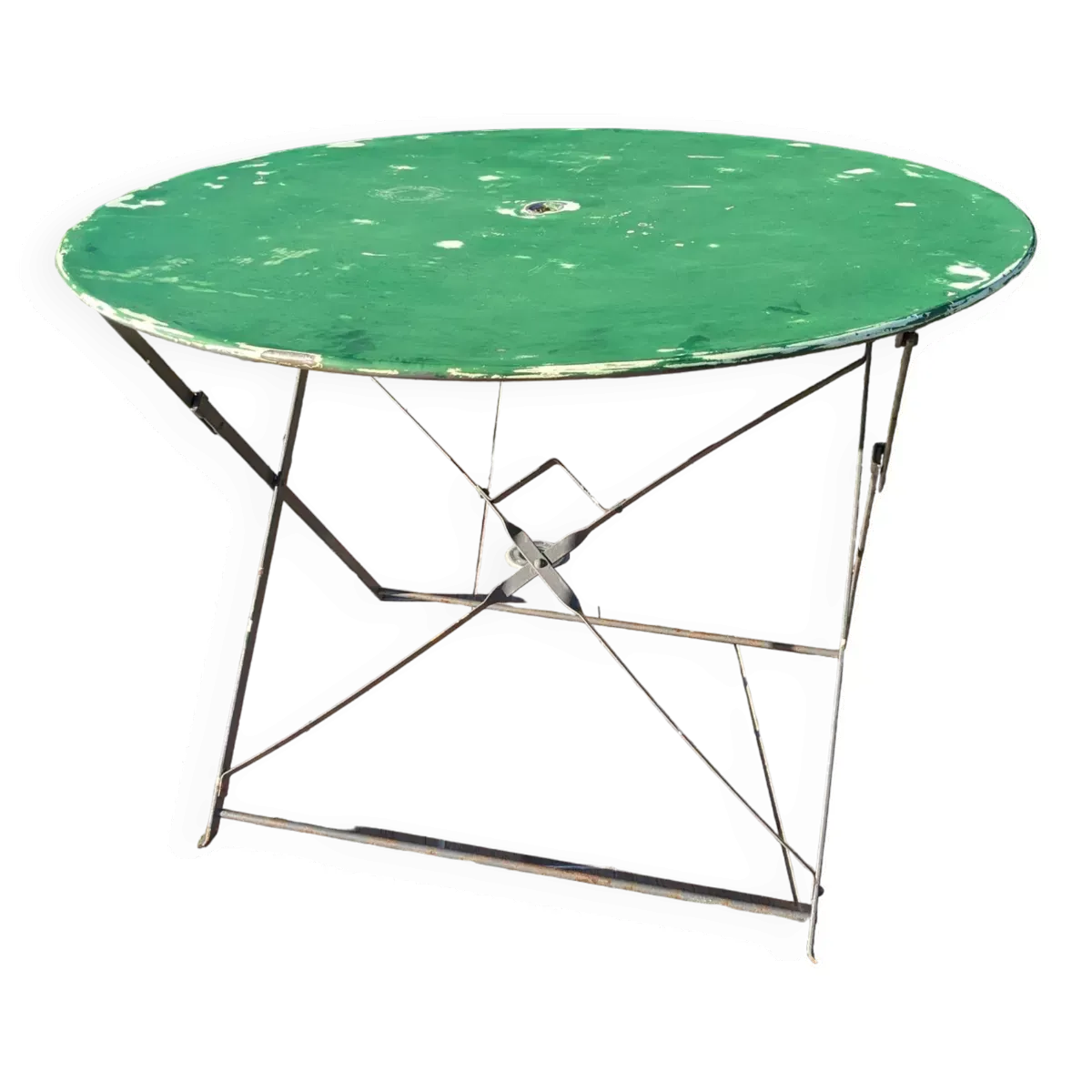Table de jardin pliante vintage verte