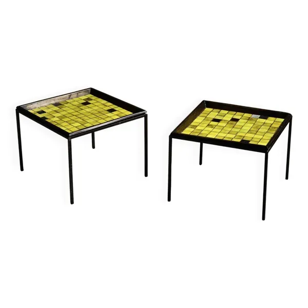 Paire de tables basses par Mado Jolain & René Legrand, circa 1955