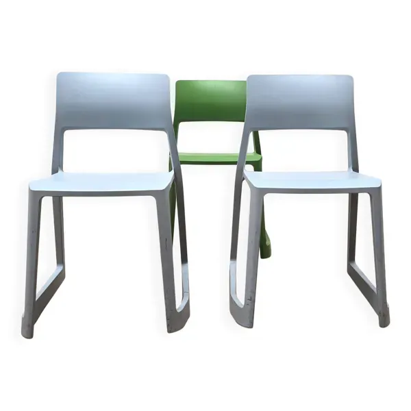 Suite de 3 chaises Tip Ton, Vitra