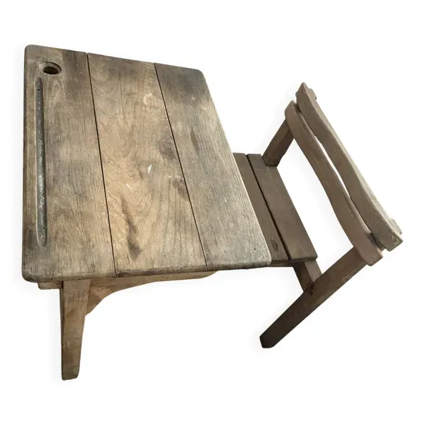 Bureau d'écolier en bois