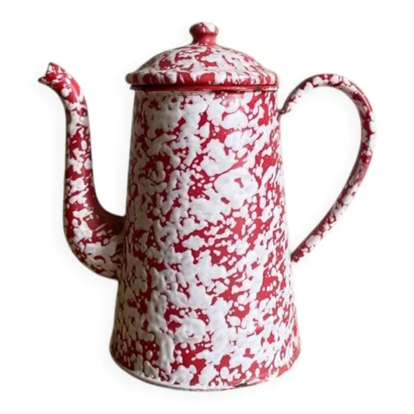 Cafetière émaillée rouge