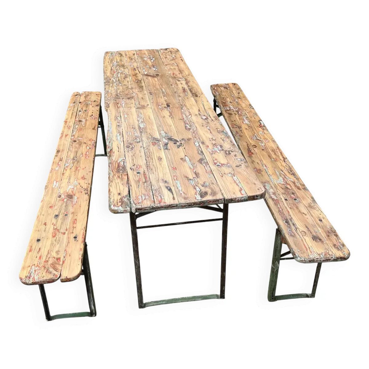 Table guinguette et ses 2 bancs