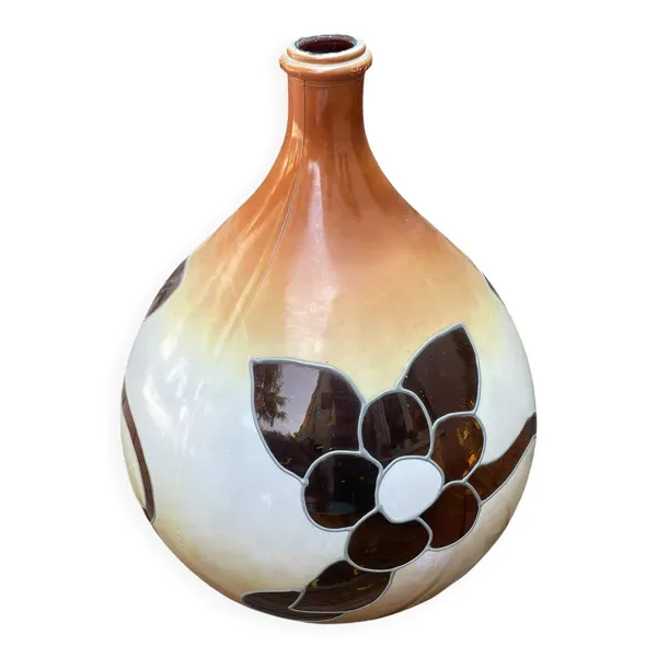 Magnifique décoration grande marie jeanne en verre déco type vitrail jare