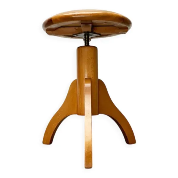 Tabouret Rotatif Trépied Industriel Milieu du Siècle, Années 1960