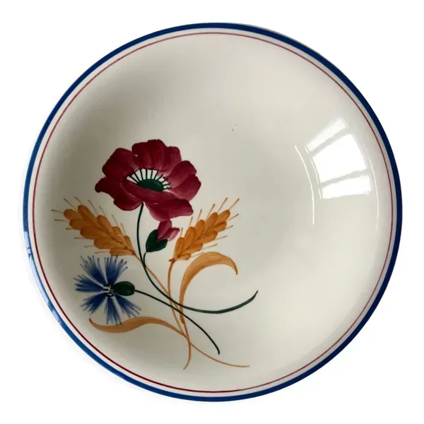 Plat creux faïencerie d'Onnaing modèle Messidor années 30-40