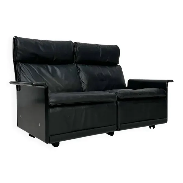 Canapé 2 places en cuir vintage 620 des années 70/80 par Dieter Rams pour Vitsoe