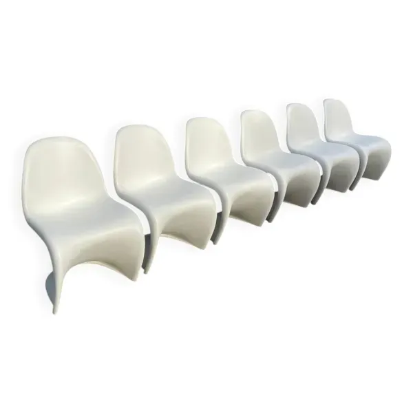 Lot de 6 chaises Verner Panton édition Vitra