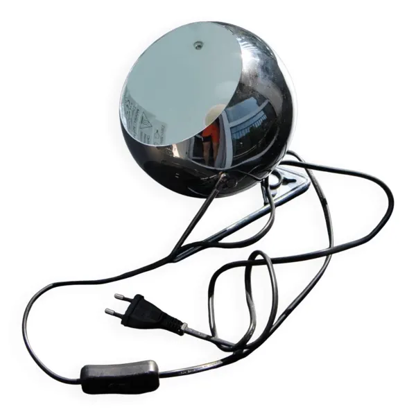 Lampe Eyeball Space Age en chrome