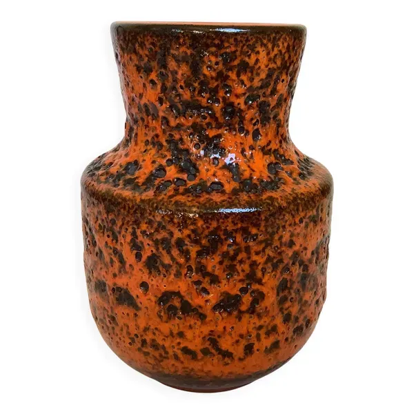 Vase orange écume de mer fat lava