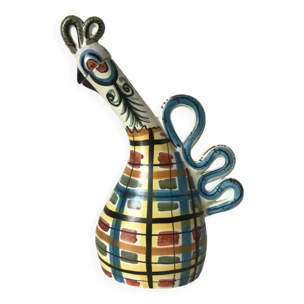 Bouteille céramique zoomorphe, Kéraluc, Georges Allier, années 50