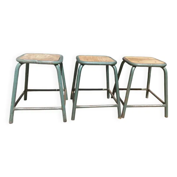 Tabourets écolier vintage