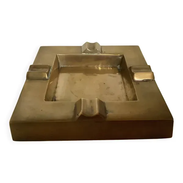 Cendrier carré en laiton