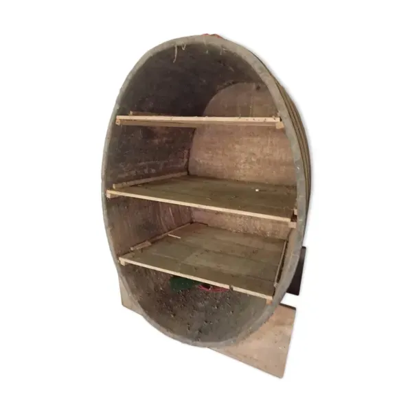 Bibliothèque de caviste en foudre de chêne