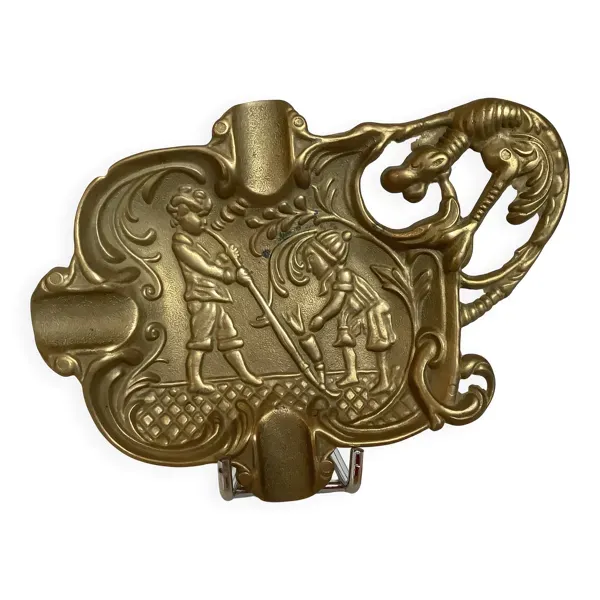 Vide poche cendrier gargouille souffleurs de verre laiton