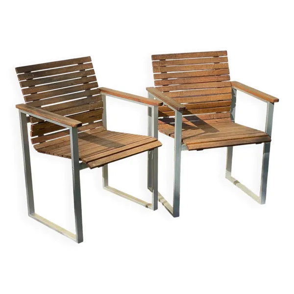 Paire de fauteuils esprit Karin Mobring Ikea