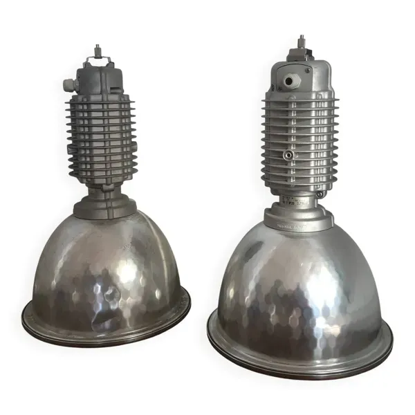 Grandes suspsensions Zumtobel Copa D-1 // Charles Keller 1990 // Lot de 2