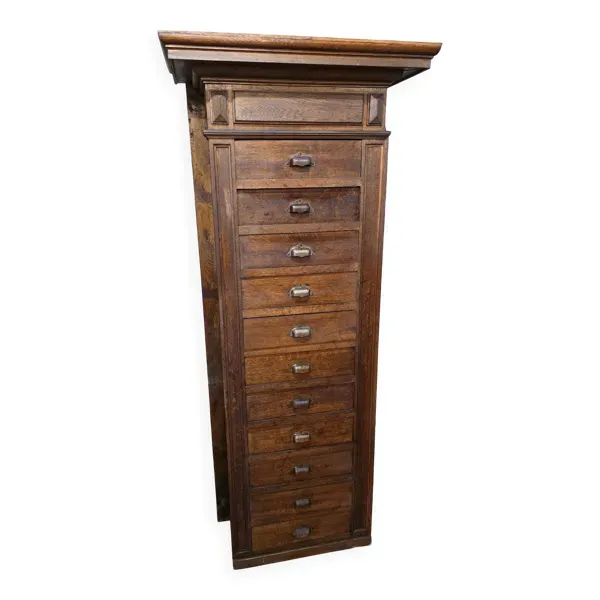 Meuble de métier 11 tiroirs en chêne massif