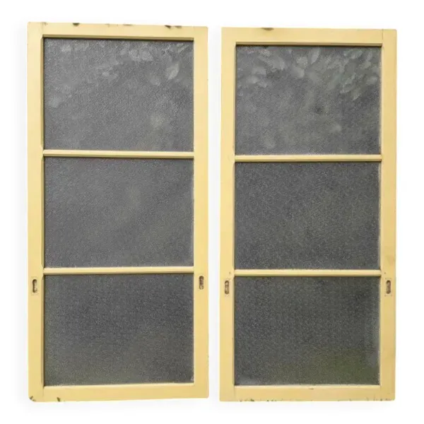 Paire de portes coulissantes vitrées anciennes