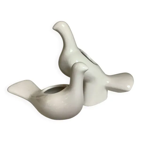 Paire d’oiseaux cache pot Bassano