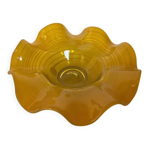 Vide poche baguier jaune Murano