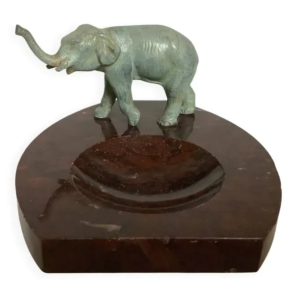 Vide poche cendrier éléphant en marbre