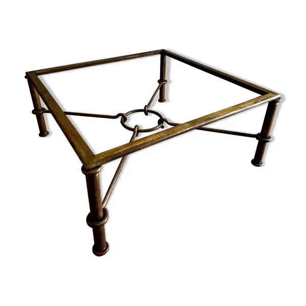 Table basse XL en laiton, Italie, années 1970, par Giovanni Banci pour Hermès