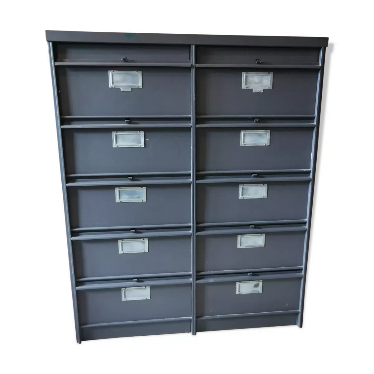 Meuble industriel 10 casiers en métal ''Ronéo