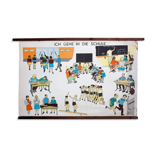 Affiche ''Je vais à l’école'' 1968