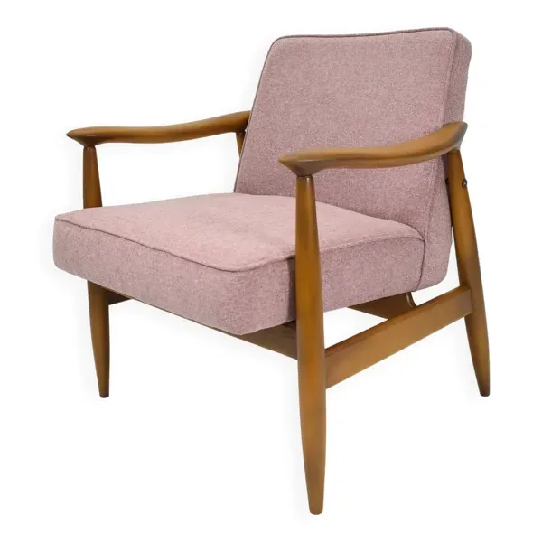 Fauteuil vintage original ''CoCo'', années 60, entièrement restauré, rose