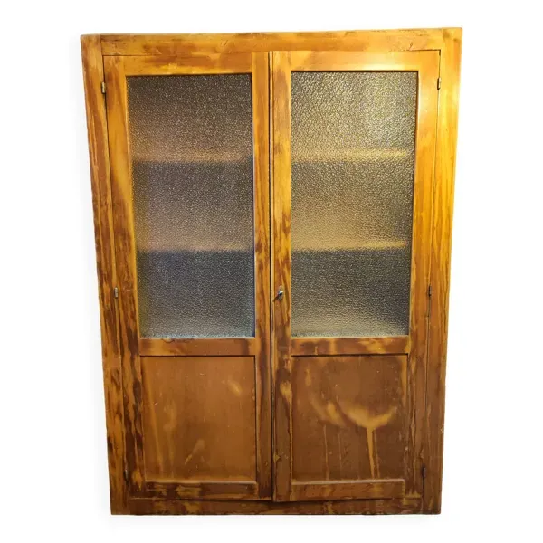 Armoire d'école vitrée, années 50