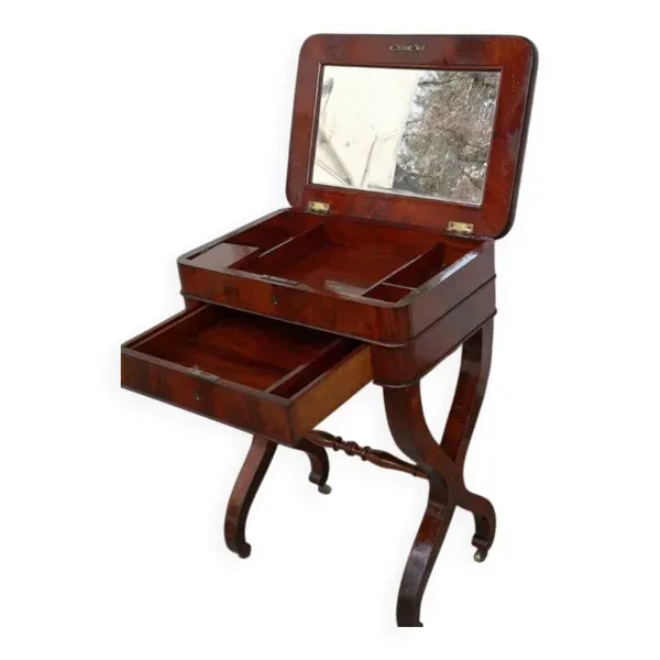 PETITE COIFFEUSE DE DAME EN ACAJOU STYLE RESTAURATION DU XIXème SIÈCLE