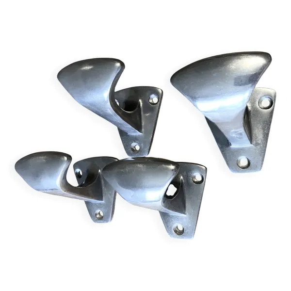 4 patères en aluminium + Vis - école vestiaire collectivité