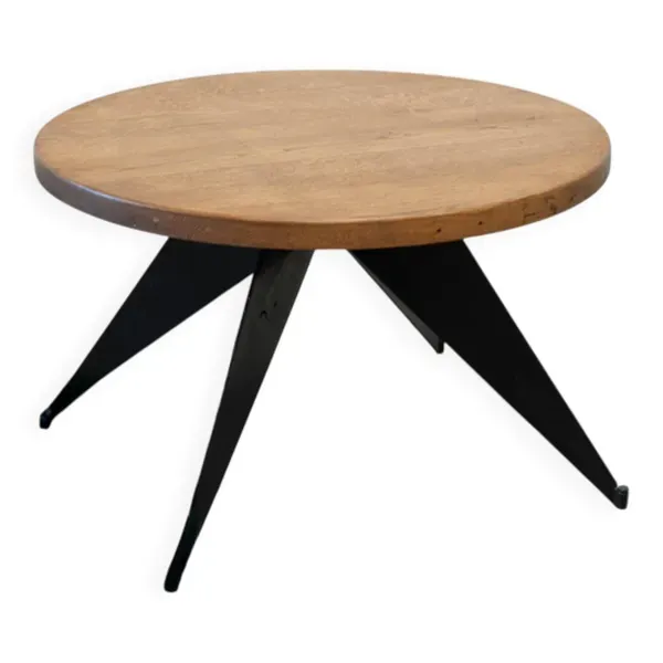 Table basse industrielle française des années 1950