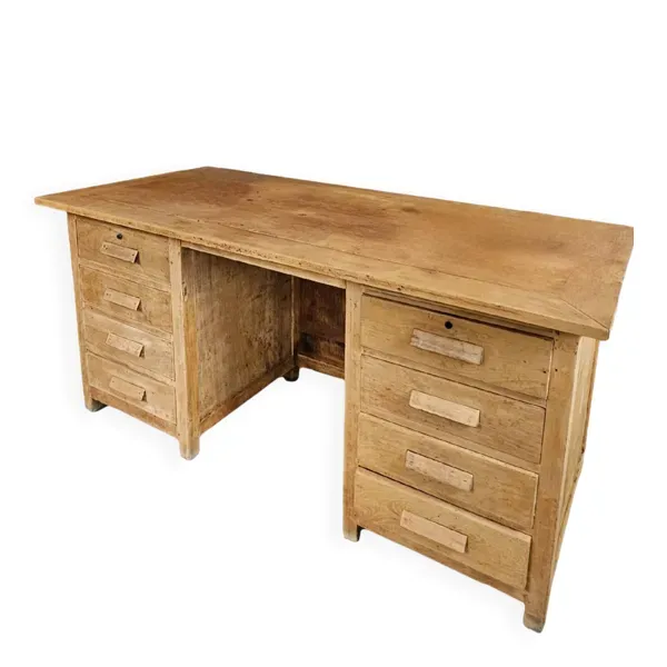 Grand bureau de maitre vintage 2 caissons