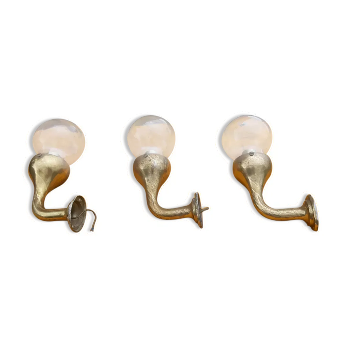 3 Appliques Bronze Industrielle