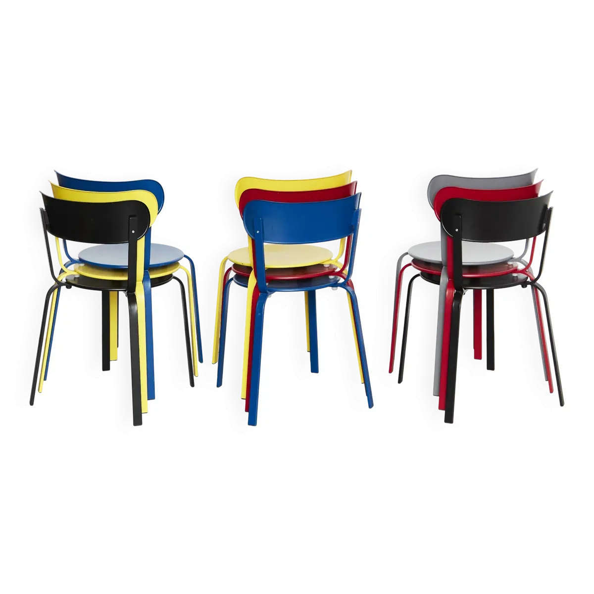 Chaise Patrick Norguet « Stil S48 » pour Lapalma I Lot de 9