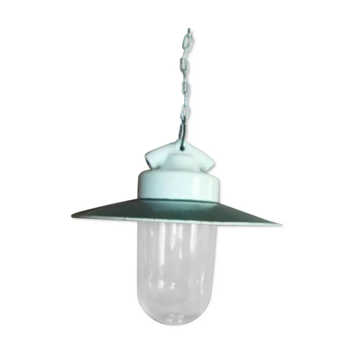 Suspension en porcelaine industrielle vintage