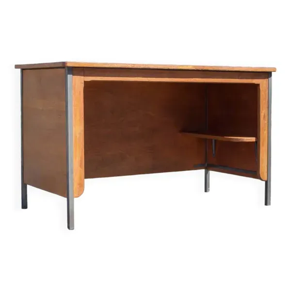 Bureau bois et métal et plateau formica, 50