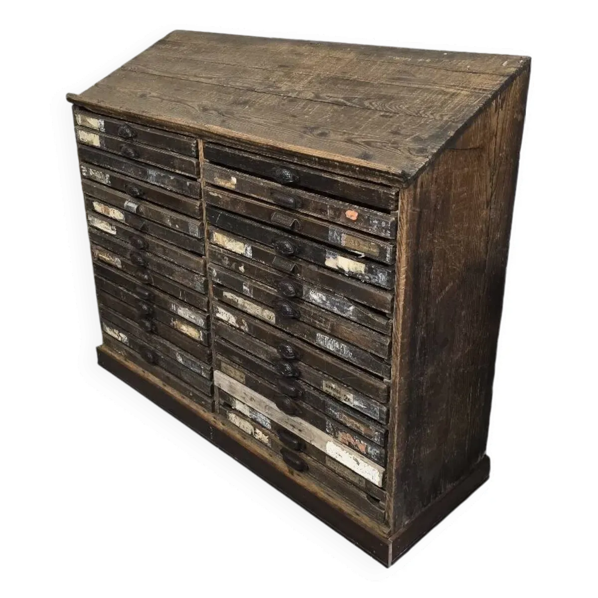 Meuble d'imprimerie vers 1900