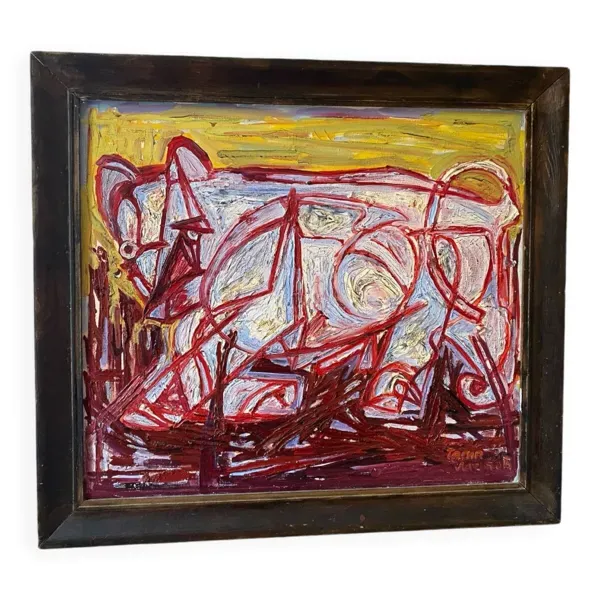 Peinture abstraite russe de 1990