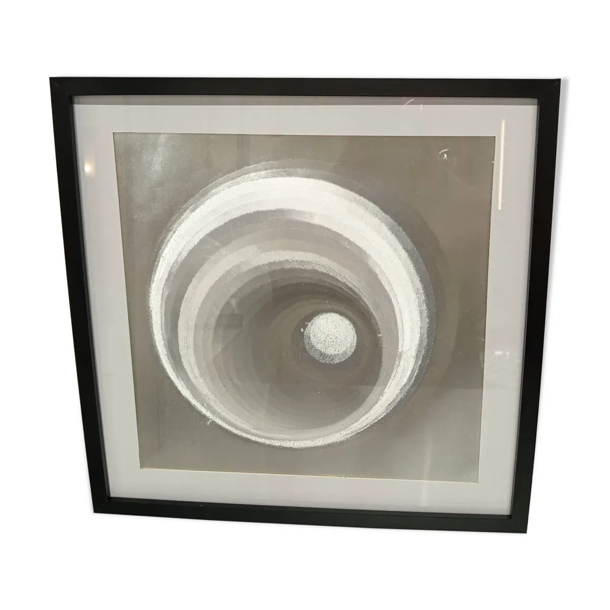 Aluchromie d'Op Art cinétique encadrée