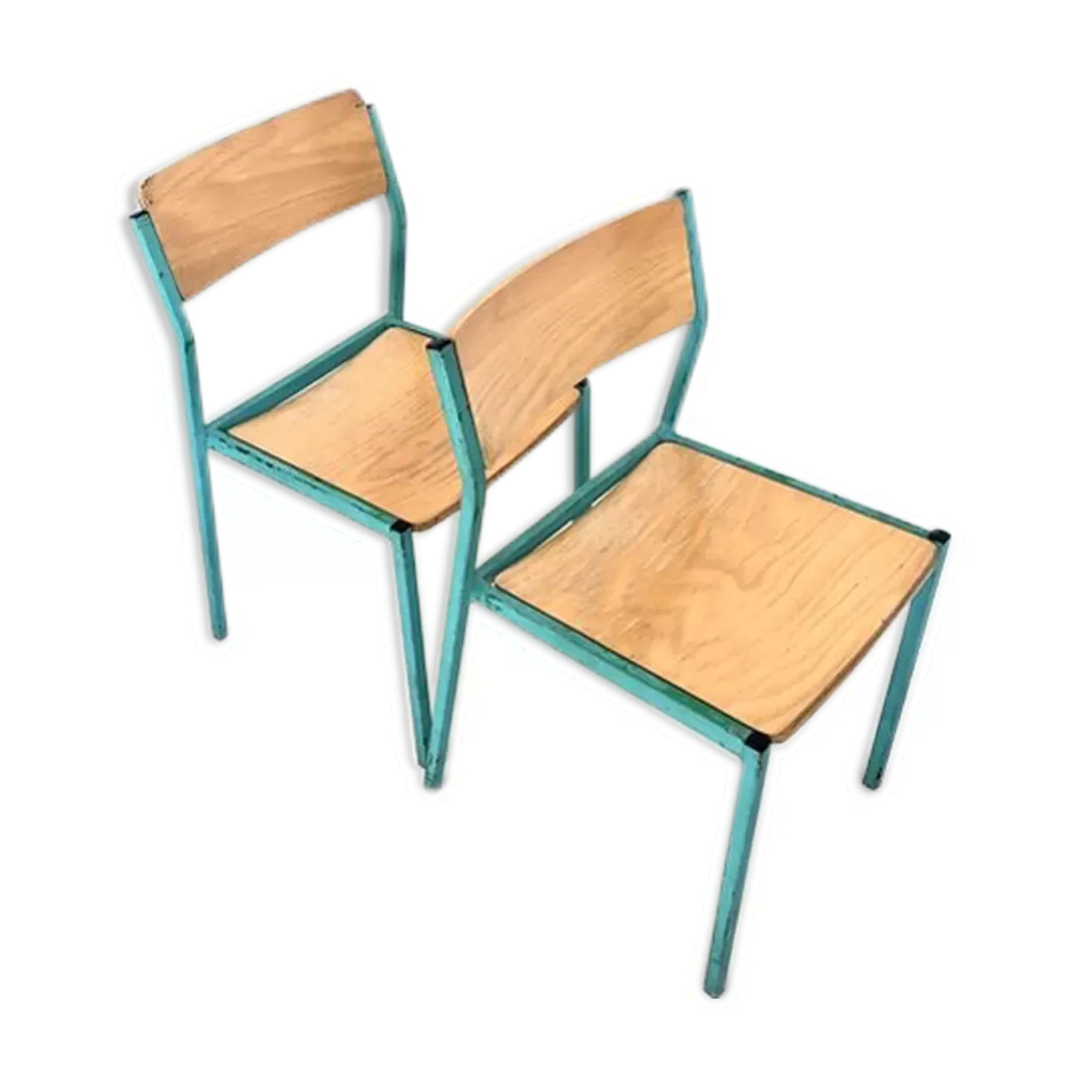 Paire de chaises d'écolier