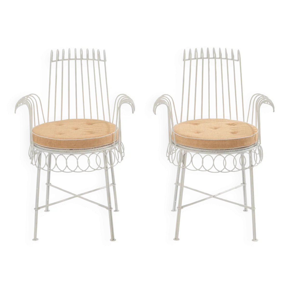 Mathieu Matégot paire de chaises Cap d’Ail 1950s