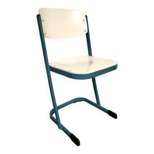 20 Chaises d'école bleues du designer Karl Northheler